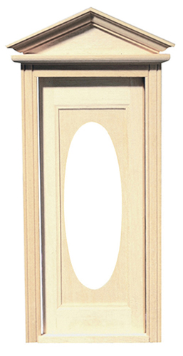 Dollhouse Miniature Victorian Oval Door W/Window